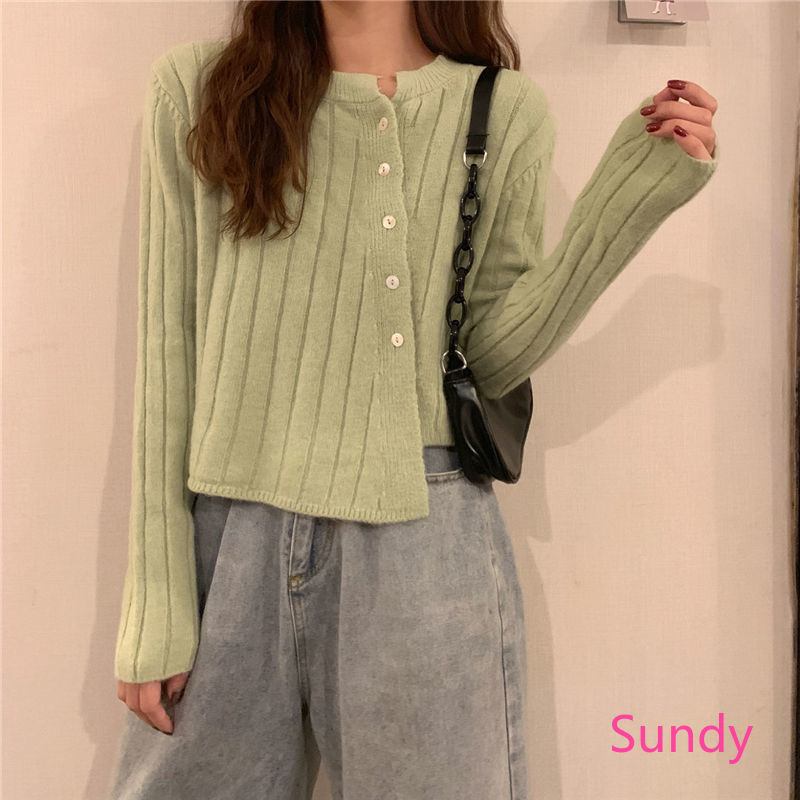 Áo Khoác Sweater len Dệt Kim dài tay Thời Trang Mùa Thu Cho Nữ