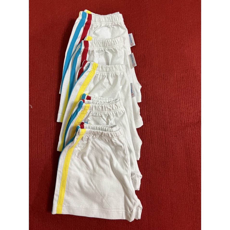 . Quần đùi màu trắng sọc cho bé trai chất cotton mềm mát _ 1 cái