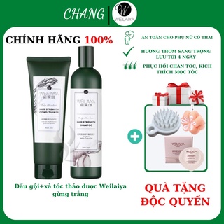 Dầu gội gừng trắng và dầu xả tóc thảo dược WEILAIYA tinh chất gừng trắng ngăn ngừa rụng tóc và kích thích mọc tóc