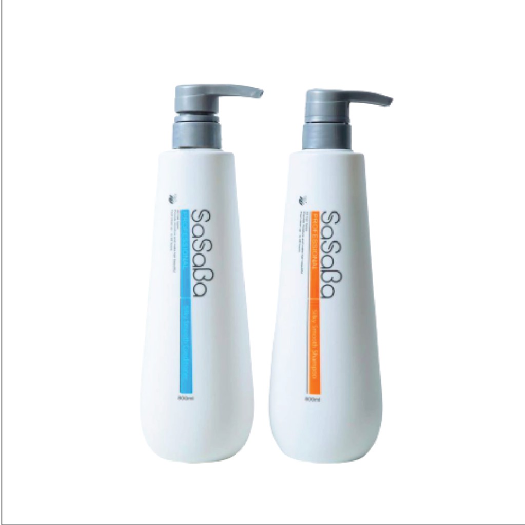 Bộ Dầu Gội Dầu Xả Hoàn Hình Sasaba Mẫu Mới 800ml [Anhshopk53]