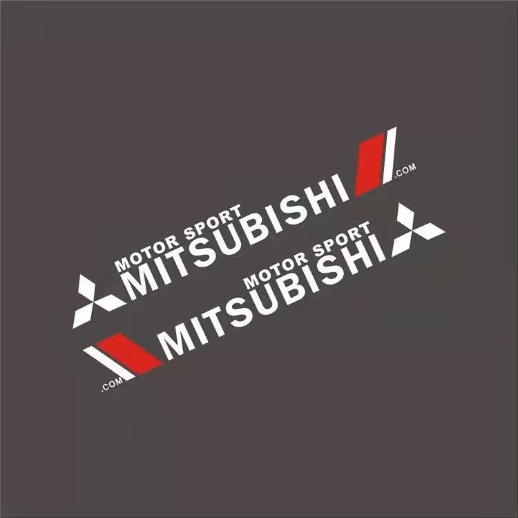 1 Cặp Nhãn Dán Trang Trí Xe Hơi Mitsubishi Triton Asx Lancer Gt L200 EVO Eclipse Grandis Galant Delica Xpander