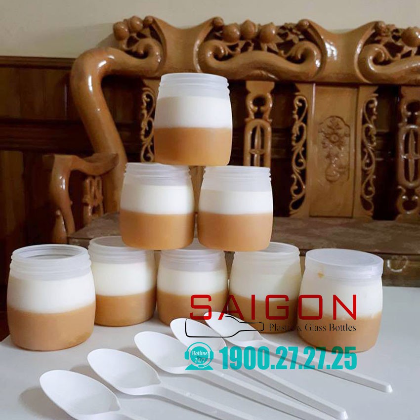 Combo 100 hũ nhựa làm sữa chua nếp cẩm ( 100ml , 120ml, 160ml )