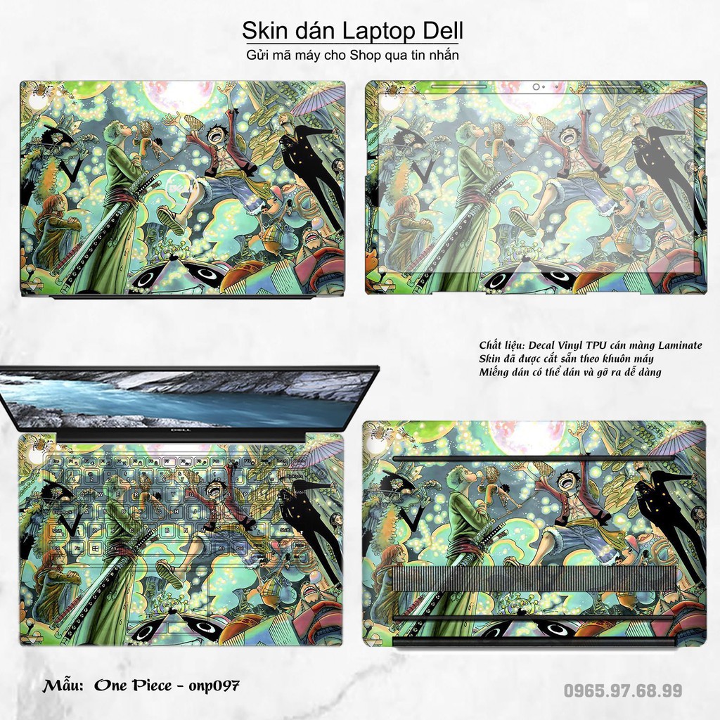 Skin dán Laptop Dell in hình One Piece nhiều mẫu 9 (inbox mã máy cho Shop)