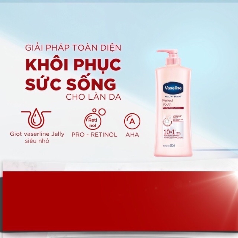 Sữa dưỡng thể trắng da Vaseline 350ml - nhập khẩu