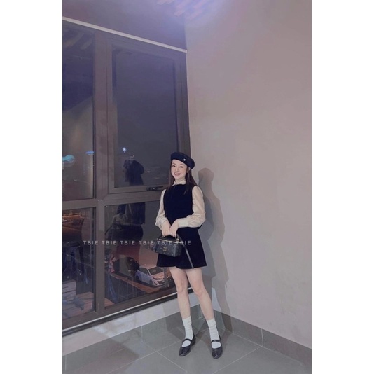 THUYBIESHOP | Set áo tơ kèm set nhung