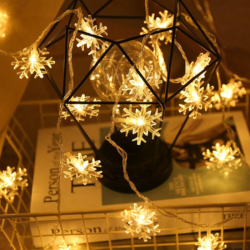 Dây Đèn Led 20 / 40 Bóng Hình Hoa Tuyết Trang Trí Tiệc Xinh Xắn
