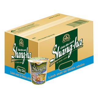 Thùng 24 ly cháo đậu xanh Shangha 50g