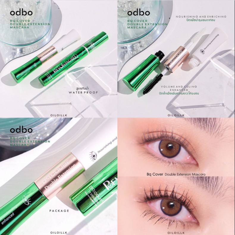 [Mới] Mascara Odbo Bq Cover Dài Mi Dưỡng Mi 2in1 Double Extension Mascara