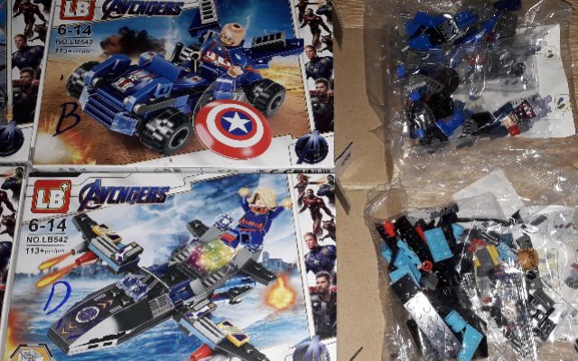 Lắp ráp 1 hộp LegoAdVengem Siêu Anh hùng LB542 có nhiều chi tiết bằng nhựa ABS