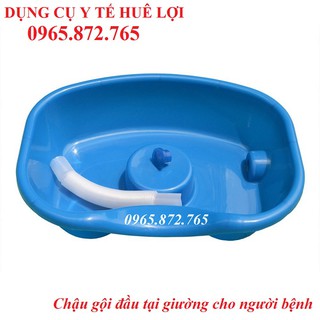 Chậu gôi đầu tại gường cho người bệnh