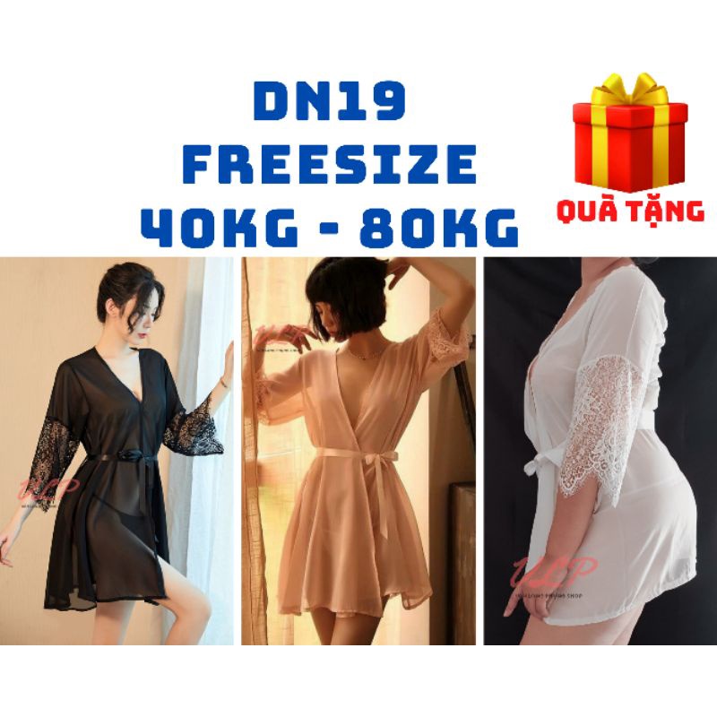 _DN19_Áo choàng Voan cát mỏng phối ren