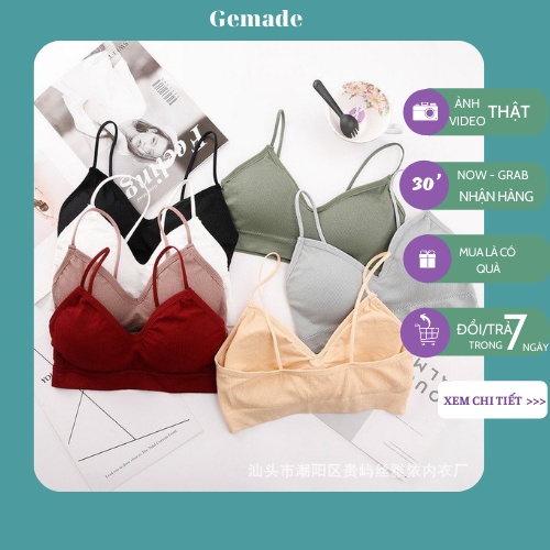 Áo bra yoga gym thể thao M17 croptop nâng ngực hai dây mảnh áo lót nữ