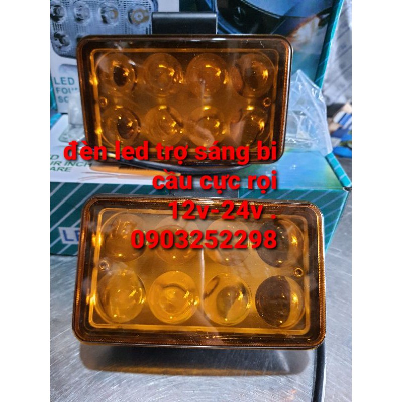 đôi đèn led trợ sáng tăng sáng 8 mắt 12v 24v dùng chung ( giá 01 đôi) hàng runlai
