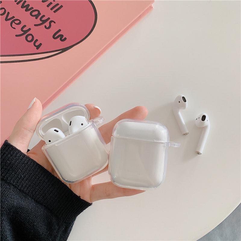 Case trong suốt - Vỏ bao airpod đựng tai nghe không dây 1 2 3 Pro i11 i12 i18 i100