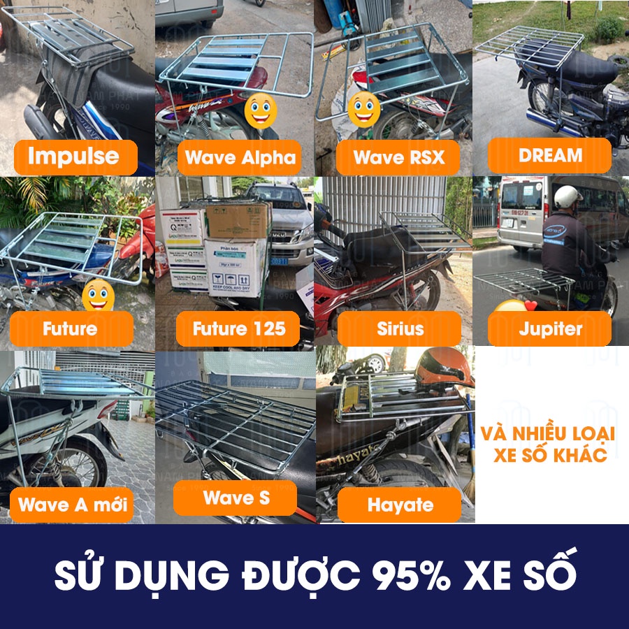Baga chở hàng 50cm x 58cm cho tất cả các loại xe Honda, Yamaha, Suzuki, SYM