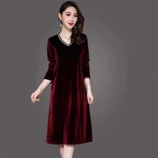 Váy đầm nhung trung niên nữ