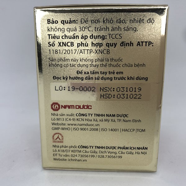 AN MẠCH ÍCH NHÂN lọ 50 viên