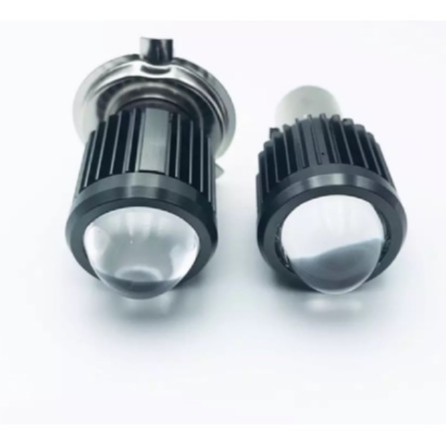 Đèn Pha Bi Cầu cho wave , dream Chân Cài  H4 - Ánh Sáng Trắng/ Vàng Tản Nhiệt Nhôm/ Hàng loại 1