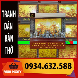 TRANH DÁN TƯỜNG MÂU NI nhiều cỡ Bàn thờ ,vách thờ [ dán sau tượng phật ]