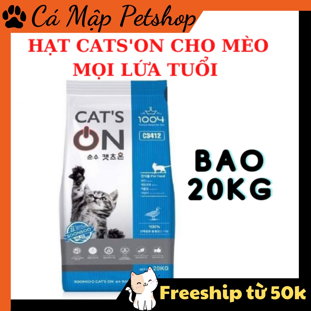 Hạt cho mèo Catson, Hạt cho mèo mọi lứa tuổi xuất xứ Hàn Quốc Bao 20kg