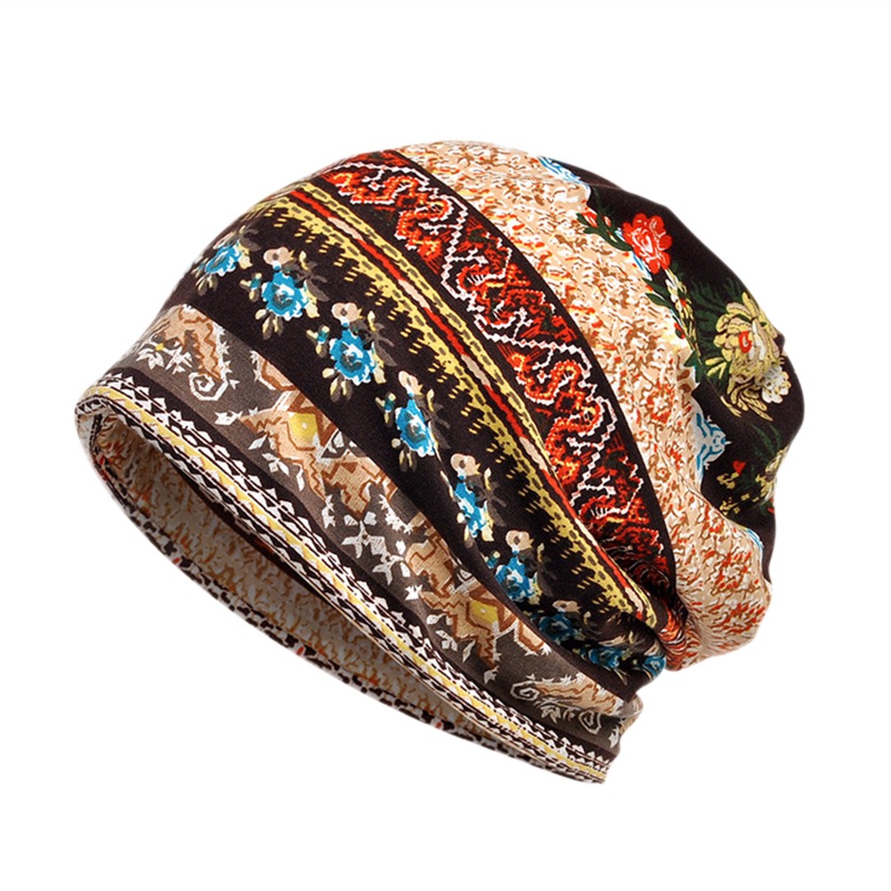 Mũ Trùm Đầu Co Giãn Che Nắng In Họa Tiết Hoa Cổ Điển Phong Cách Hồi Giáo Dành Cho Bạn Nữ V