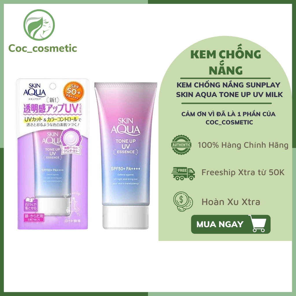 Kem Chống Nắng Sunplay Skin Aqua Tone Up UV Milk Kiềm Dầu Nâng Tông 50g siêu chính hãng | BigBuy360 - bigbuy360.vn