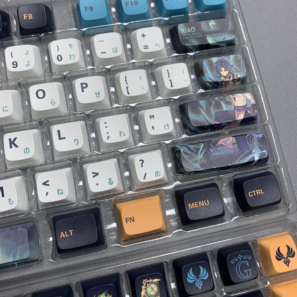 Bộ nút bàn phím 140 phím Genshin impact Keycap Xiao XDA cho bàn phím cơ 64/ 87/ 104/ 980