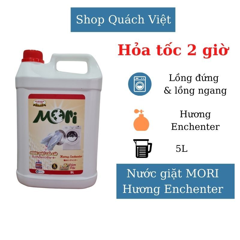 Nước giặt cao cấp MORI hương Enchenter can 5L - hương Enchenter quyến rũ