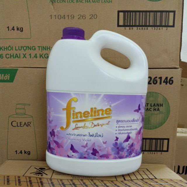 Combo 2 can nước giặt xã fineline 3000ml - màu Tím Thái Lan