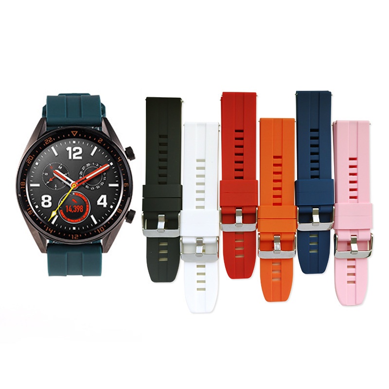 Dây Đeo Silicon Tháo Lắp Nhanh Cho Đồng Hồ Thông Minh Huawei GT GT2 22mm / 20mm