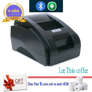 Máy in hoá đơn Xprinter 58IIH USB + Bluetooth + Luôn Tặng Free cuộn giấy in nhiệt – Hàng chính hãng Lee Thảo coffee