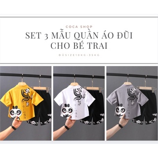 Bộ quần áo vải đũi cho bé, mẫu vải đũi cho bé trai, chất vải đũi in hình cực yêu cho bé từ 10kg - 35kg