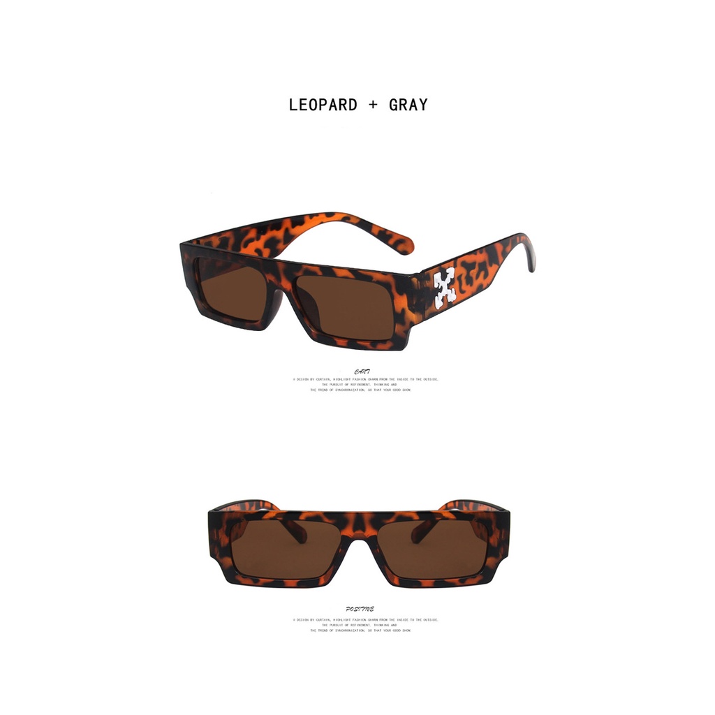 Kính gọng hình vuông họa tiết chữ X phong cách thời trang vintage unisex