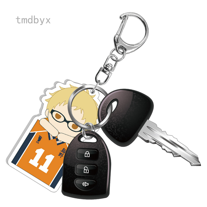 Tmdbyx Móc khóa bằng kim loại hình nhân vật anime Haikyuu dễ thương tiện dụng