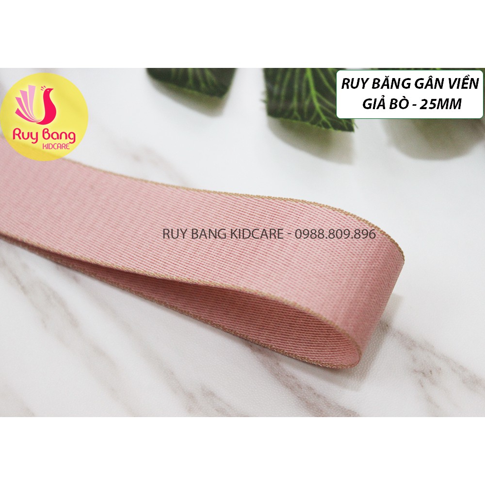 Ruy băng gân viền giả bò HQ 25mm