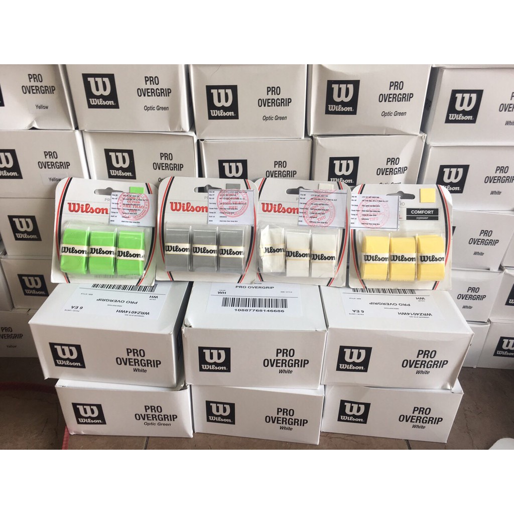 ❀○﹍Quấn cán Wilson vỉ 3 cái 🎾 Quấn cán vợt Tennis, Cầu Lông CHÍNH HÃNG