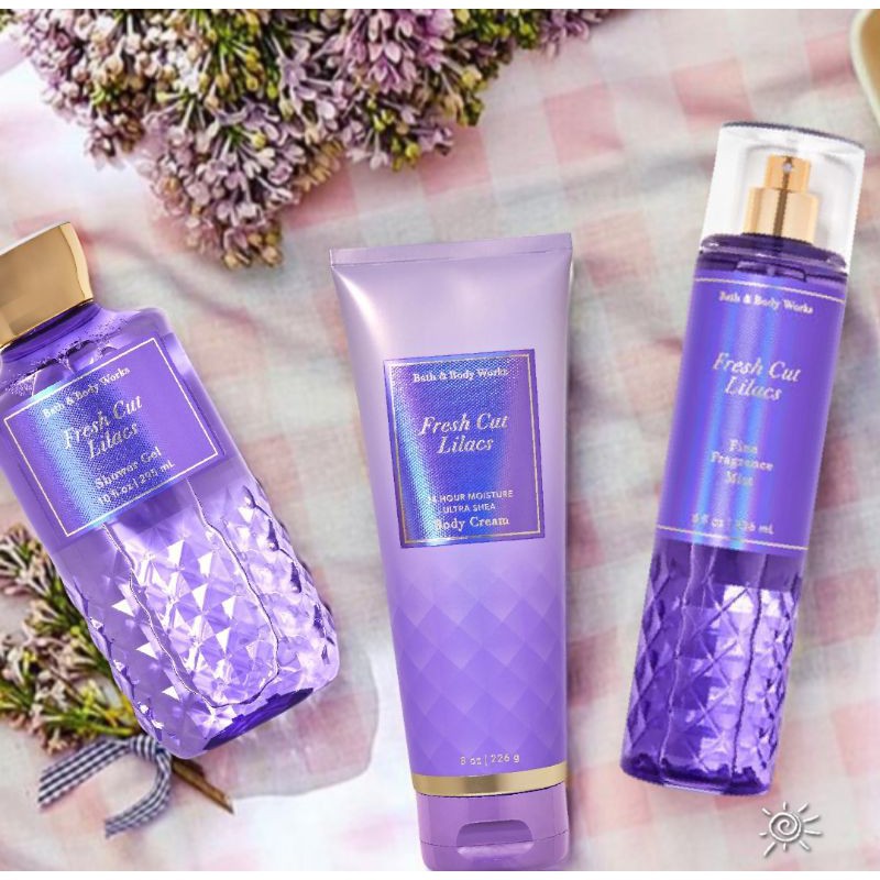 | Fresh Cut Lilacs | Bộ Sản Phẩm Gel Tắm - Lotion - Xịt Thơm Toàn Thân Bath & Body Works