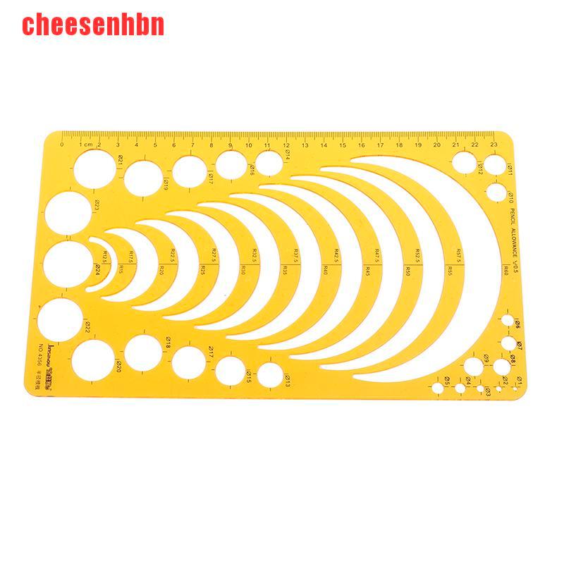 [cheesenhbn]K Resin Template Ruler Stencil Measuring Tool Drawing Many Size Round Circle