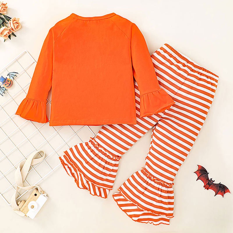 Combo bộ đồ bé gái 1-6 Tuổi Halloween dài tay áo thun Quần Dài set thời trang cho bé trẻ em