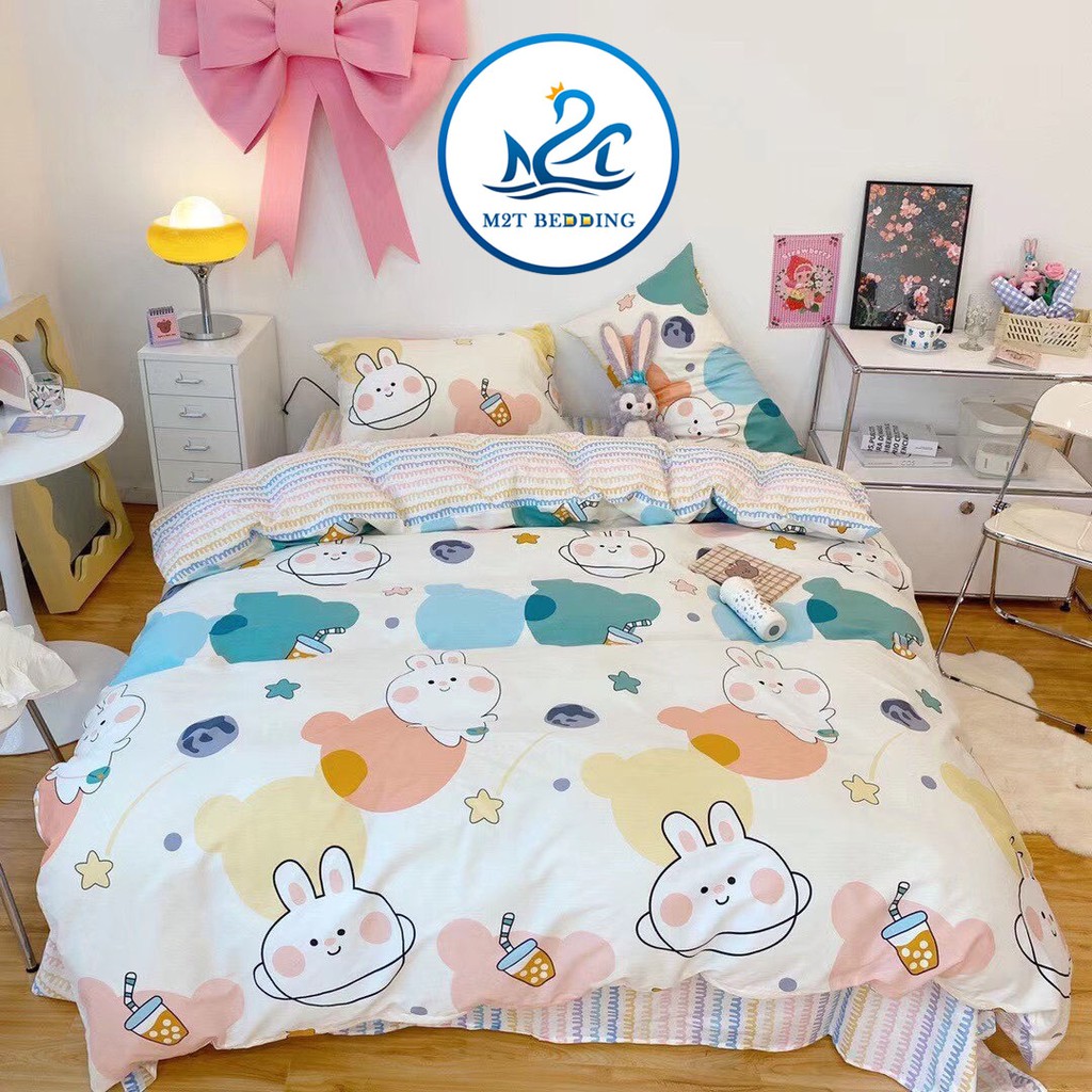 Bộ sưu tập bộ chăn ga gối Cotton Poly M2T Bedding phong cách Hàn Quốc Drap giường cotton hot trend (không kèm ruột)