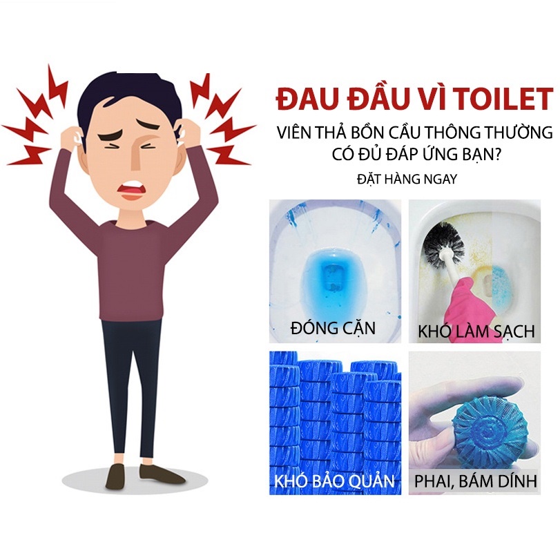 Lọ Tẩy Vệ Sinh Bồn Cầu Con Heo Khử Mùi Hôi, Diệt Vi Khuẩn Siêu Hiệu Quả - Chai Tẩy Làm Sạch Toilet