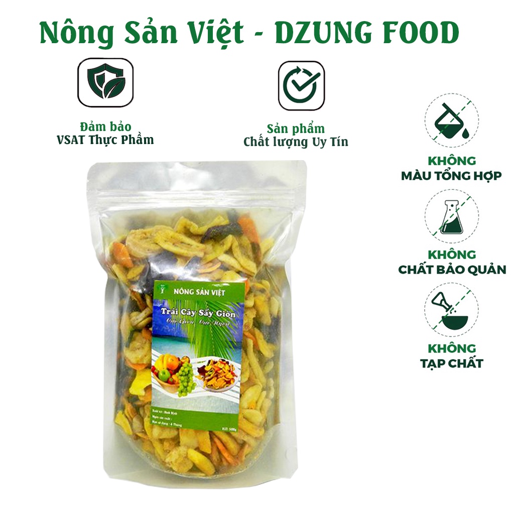 [Mã 66FMCGSALE1 giảm 10% đơn 250K] 500gr Hoa quả sấy thập cẩm vụn