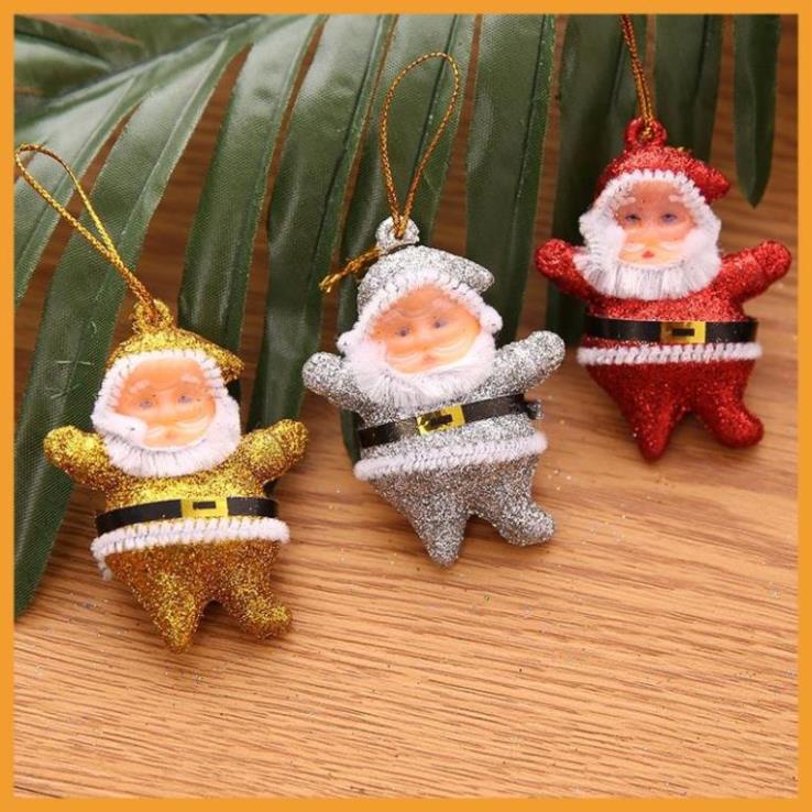 Set 6 Búp Bê Mini Treo Trang Trí Cây Thông Giáng Sinh / Năm Mới Hình Ông Già Noel