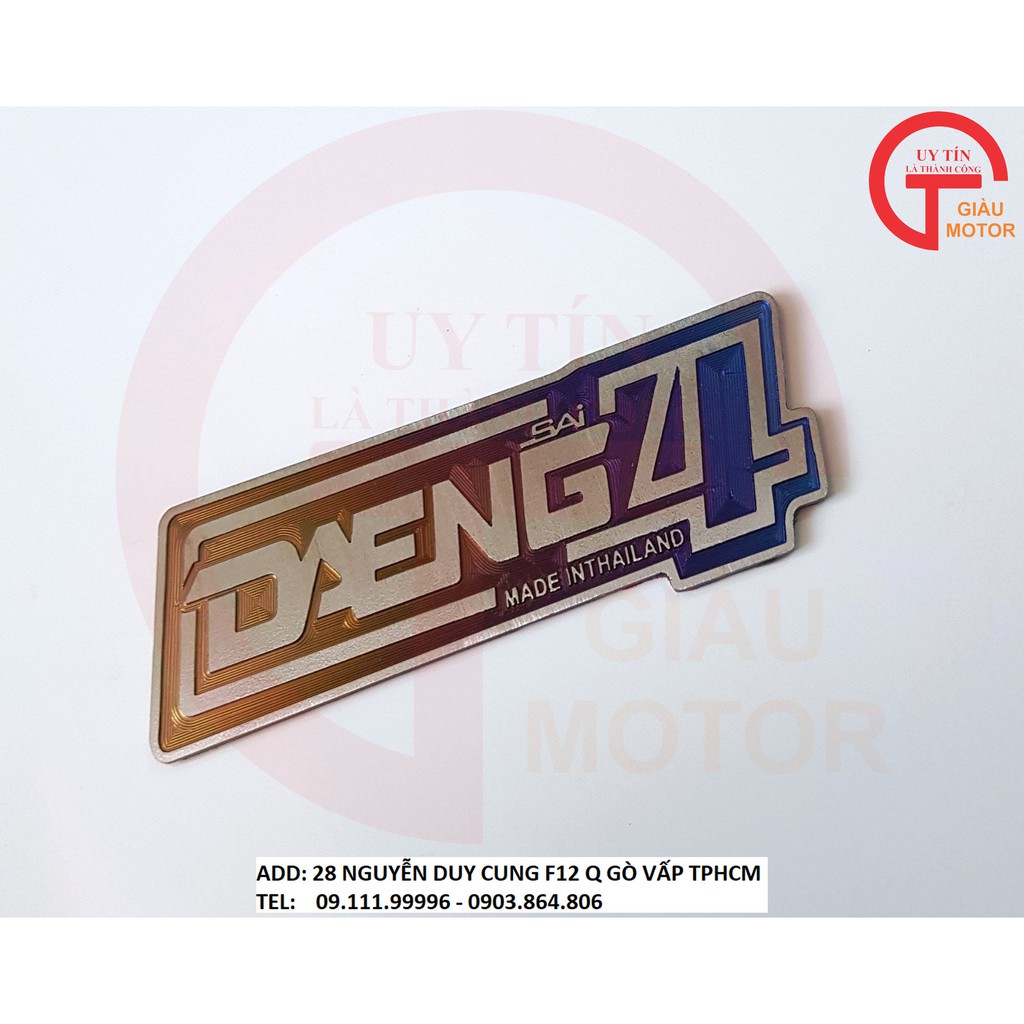 TEM TINTAN DAN XE MAY CHỮ DAENG 4 SIZE LỚN