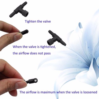 JEROMY Flow Control Valve 4mm Air Pump Volume Adjustable Pipe Connector