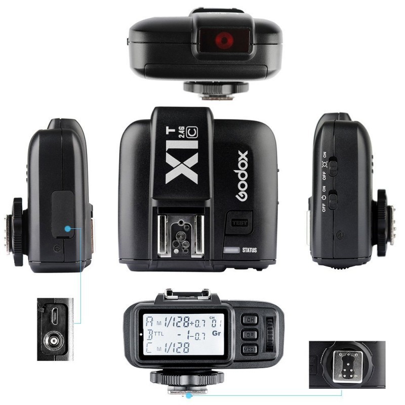 Điều khiển đèn Flat Trigger Godox X1 tích hợp TTL, HSS 1/8000s cho Canon