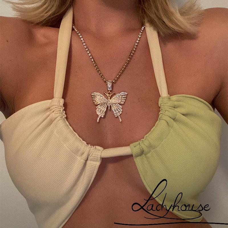 Áo Croptop Hai Dây Cổ Chữ V Không Tay Màu Sắc Trẻ Trung Dành Cho Nữ