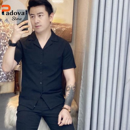 Bộ quần áo sơ mi đũi nam có cổ vải cao cấp, thoáng mát mẫu mới năm 2021 PADOVA – PV05 | BigBuy360 - bigbuy360.vn