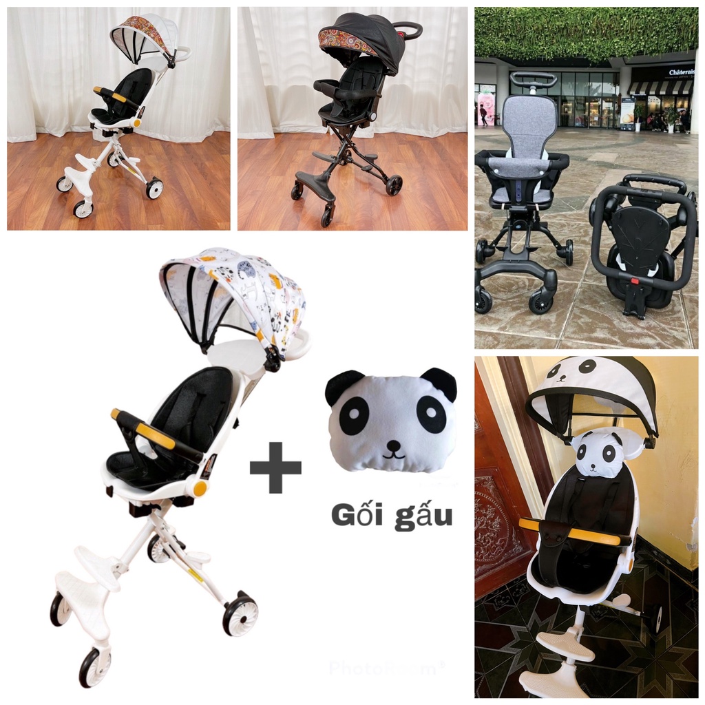 Xe đẩy gấp gọn 2 Chiều M8 Cho Bé chịu lực tốt mẫu mới. Xe đẩy 2 chiều 3 tư thế ngồi ngả nằm