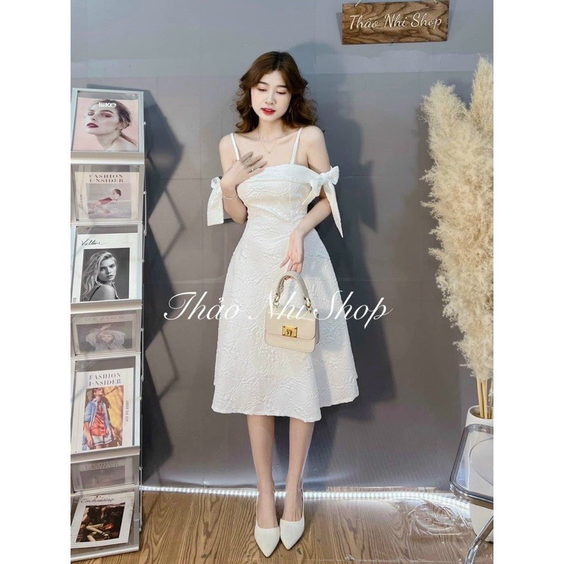 [ 𝐅𝐑𝐄𝐄 𝐒𝐇𝐈𝐏 ]•VÁY XỐP 2S NƠ VAI CHẤT VẢI GẤM SỐP CHẤT ĐẸP LẮM Ạ